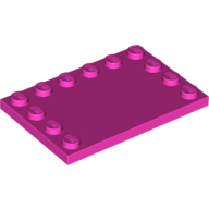Lego destička 4x6 se study na kraji, tmavě růžová (6024672)